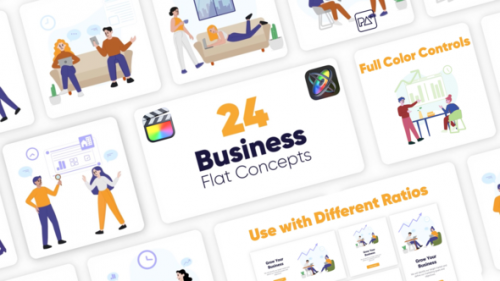 Videohive - Business Flat Concepts For Final Cut Pro X - 43215922
