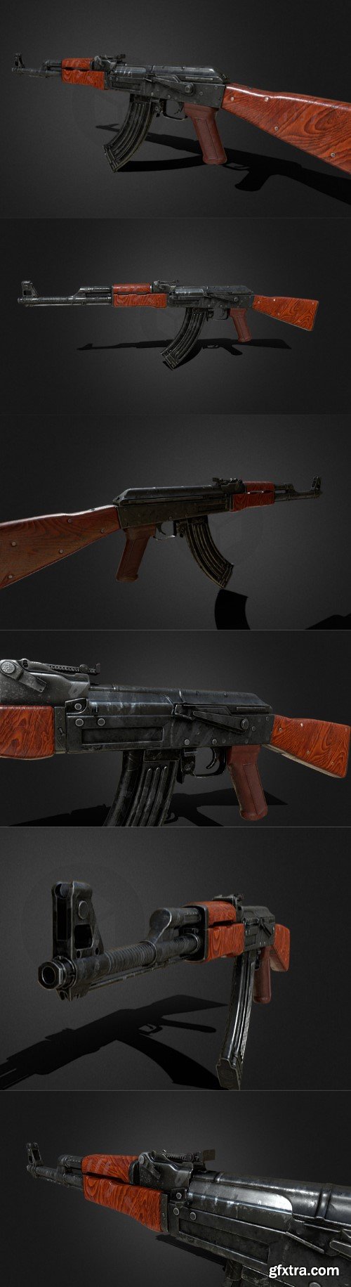 AK-47 Rifle 3d model