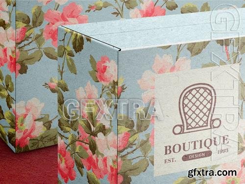 Floral Paper Box Mockup 465401574