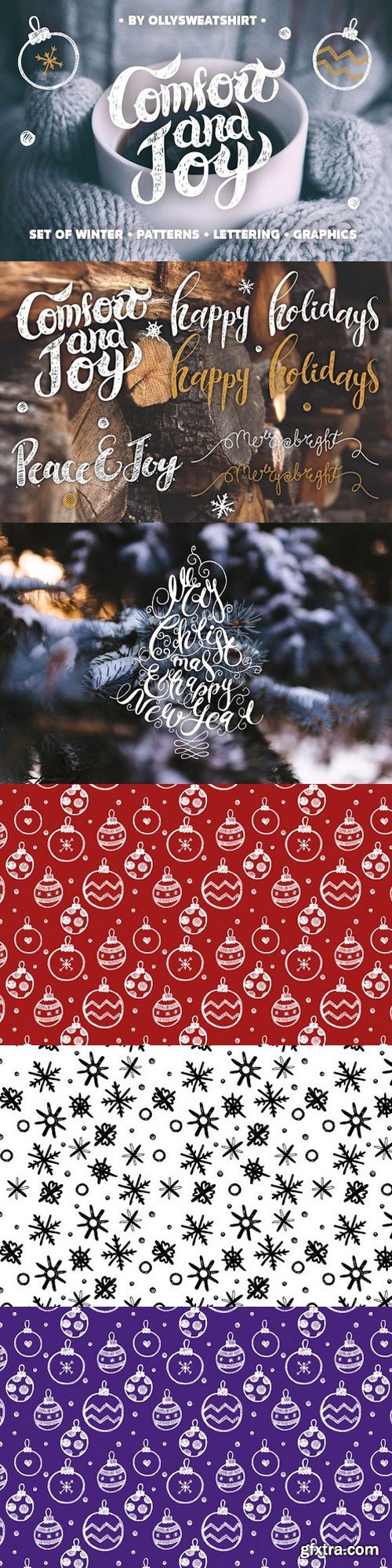 Christmas and New Year graphics set
