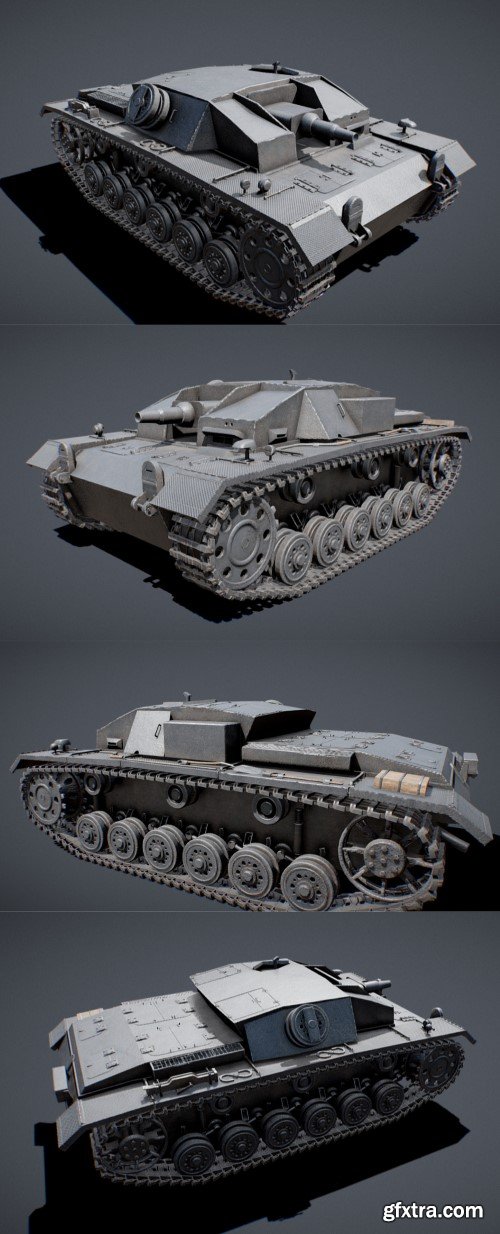 StuG III - WW2 German Tank Destroyer 3d model