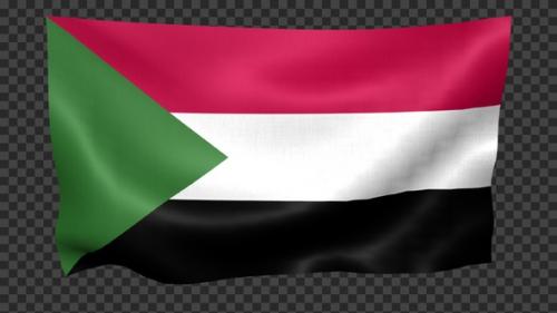Videohive - Sudan Flag Waving Looped - 43252666