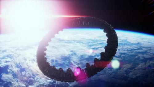 Videohive - Alien Mothership Near Earth Elements Furnished By NASA - 43264086
