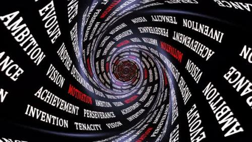 Videohive - Motivation Keywords on the Tunnel Walls, Loopable - 43192516