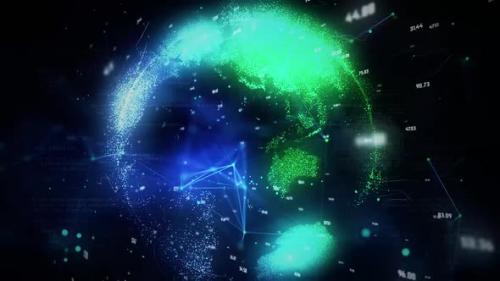 Videohive - Network Crypto Earth Glowing - 43192531