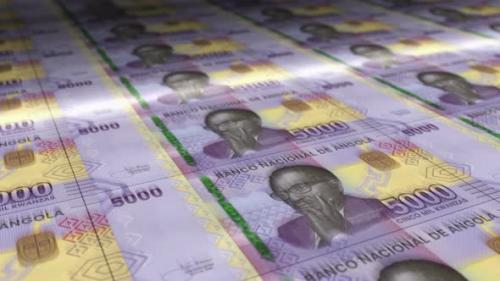 Videohive - Angola Kwanza money sheet printing seamless loop - 43194828