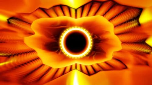 Videohive - rotating shining cylinder in an orange tunnel vj loop - 43185732