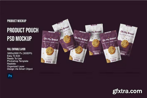 Product Pouch PSD Mockup