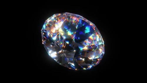 Videohive - Glittering Diamond on Dark Background Loop - 43189674
