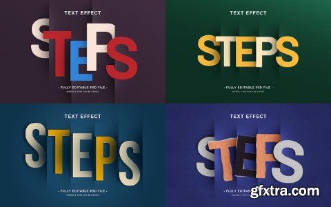Step text effects