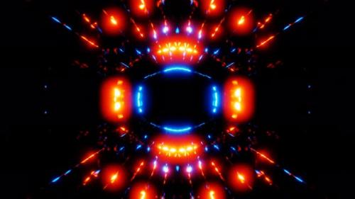 Videohive - red blue flashing light tunnel vj loop template - 43208428