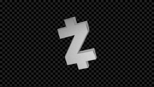 Videohive - Silver Zcash Symbol - 43252660