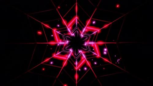 Videohive - red space fractal star visual music template background vj loop - 43253594