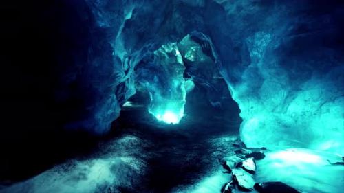 Videohive - Entrance of an Ice Cave Inside Glacier in Southern Iceland - 43264253