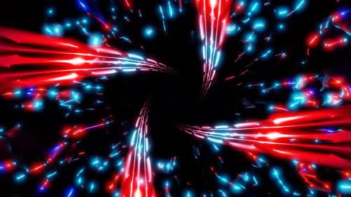 Videohive - abstract red blue spiral in galaxy tunnel 3d background vj loop - 43267456