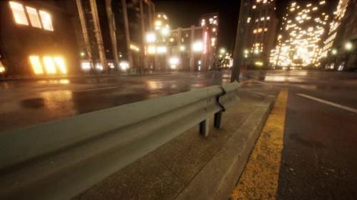 Videohive - Beautiful Hyperlapse Timelapse of Night Miami City Traffic - 43275209
