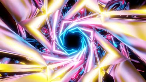Videohive - colorful crew spiral line tunnel abstract background vj loop - 43299693