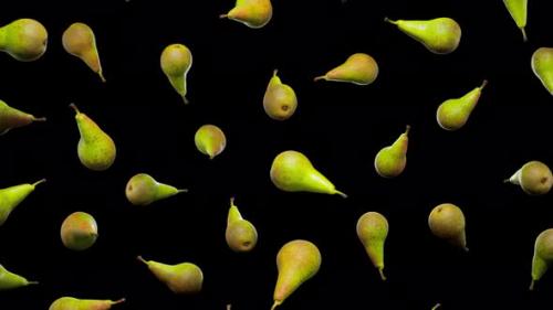 Videohive - Seamless Floating Green Pears on Alpha - 43283867
