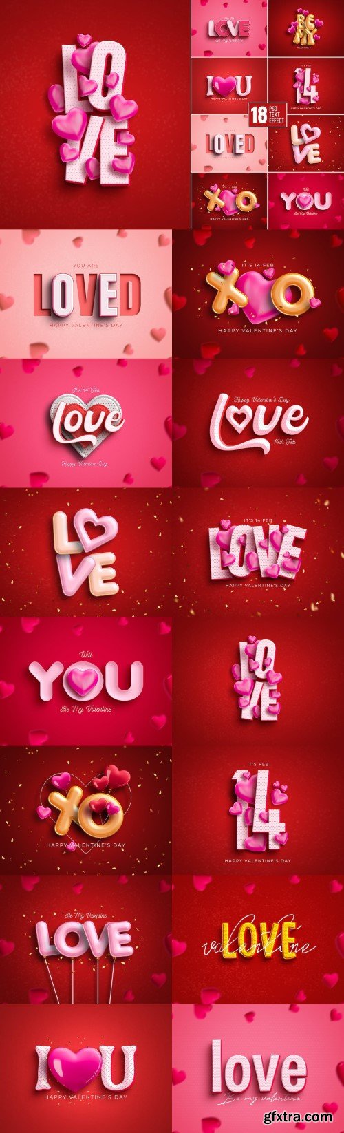 Valentine’s Day Text Effect Set