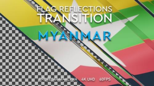 Videohive - Flag of Myanmar transition | UHD | 60fps - 43335672