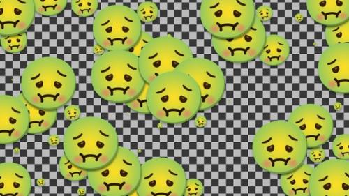 Videohive - Emojii Nauseated Face Transition | UHD | 60fps - 43335689
