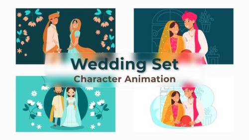 Videohive - Traditional Wedding Set character Animation Scene - 39741158
