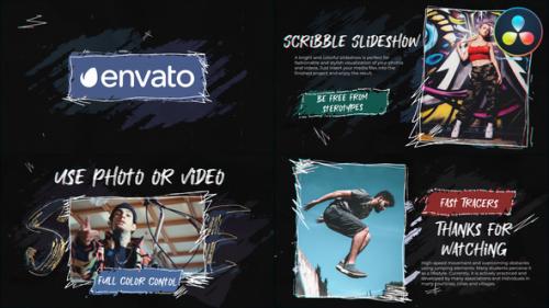 Videohive - Stylish Scribble Slideshow | DaVinci Resolve - 43334752