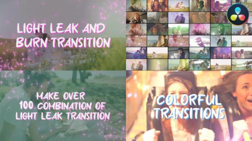 Videohive - Light Leak Transitions And Burn Transitions for DaVinci Resolve - 43335396