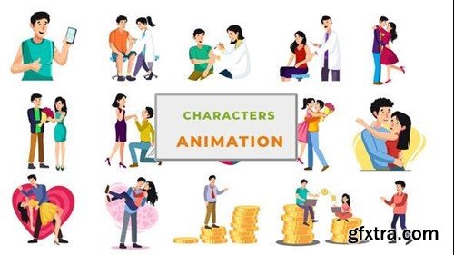 Videohive Character Animation Scene After effects Template 39652254