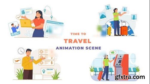 Videohive Holiday Travel Time Animated Situation 43333750