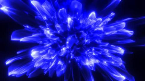 Videohive - Abstract blue shiny glowing energy lines and magic waves, abstract background - 43307147