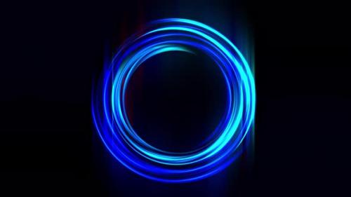 Videohive - Abstract neon background. Shining ring around. Sparks particle background - 43318951