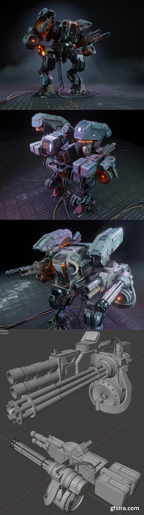 Combat Robot 3D Model