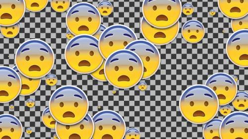 Videohive - Emojii Fearful Face Transition | UHD | 60fps - 43369440