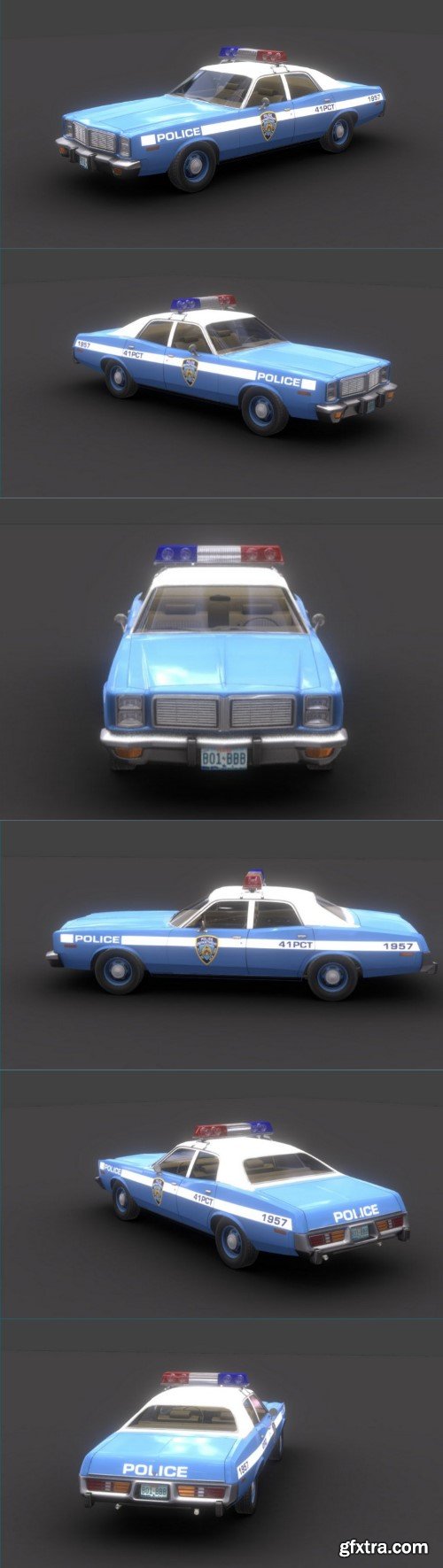 Dodge Monaco New York Police 3D Model
