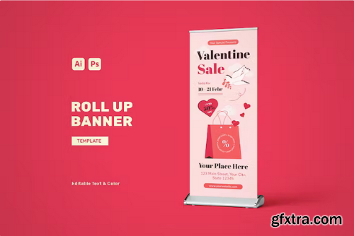 Valentine Sale Roll Banner