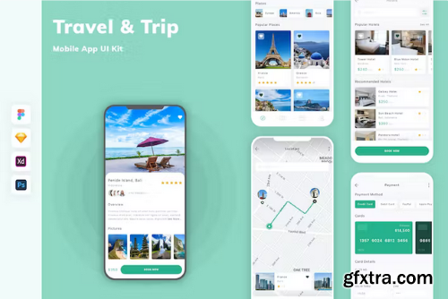 Travel & Trip Mobile App UI Kit