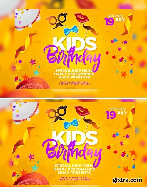 Kids Birthday Flyer 88TD36X