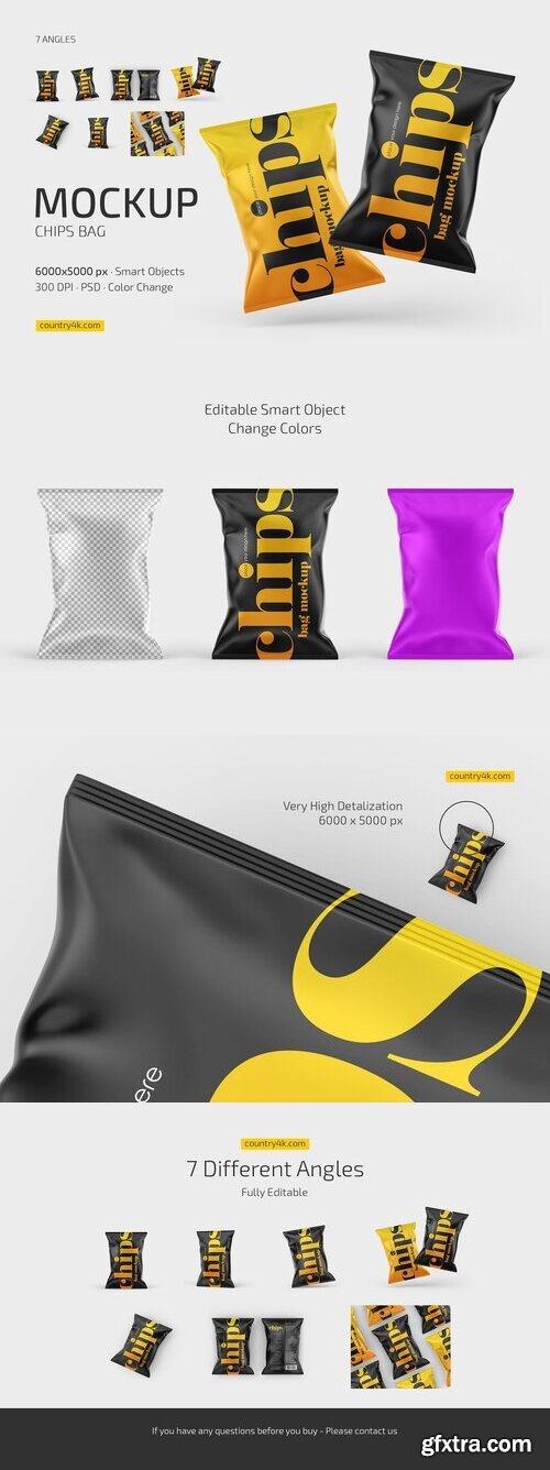 CreativeMarket - Chips Bag Mockup Set 11024422