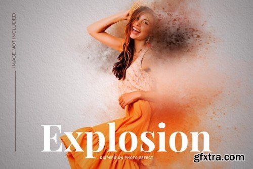 Explosion dispersion photo effect