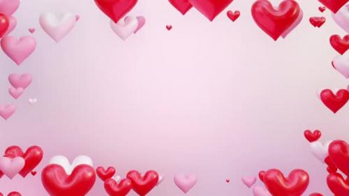 Videohive - Heart Balloon Background - 43336695