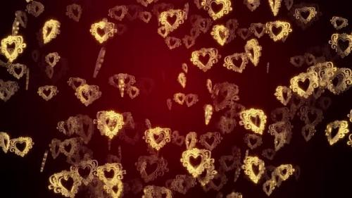 Videohive - Heart Gold Ornament - 43351125