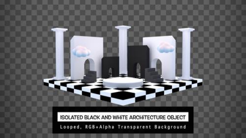 Videohive - Isolated Black And White Architecture Object - 43370503
