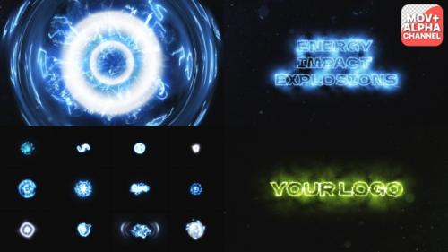 Videohive - Energy Impact Explosions | Motion Graphics Pack - 43383339