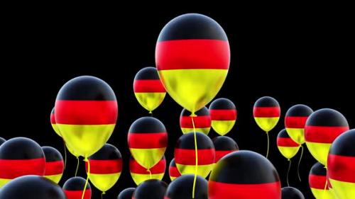 Videohive - Holland Flag On The Flying Balloons Transparent - 43396483