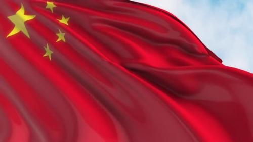 Videohive - China Flag Waving - 43332444