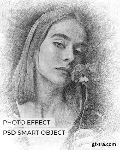 Pencil drawing photo effect