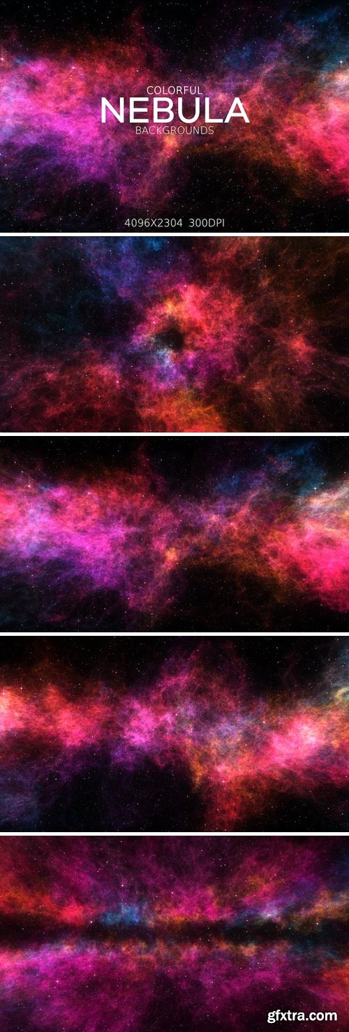 Colorful Nebula Backgrounds H43KJ9E