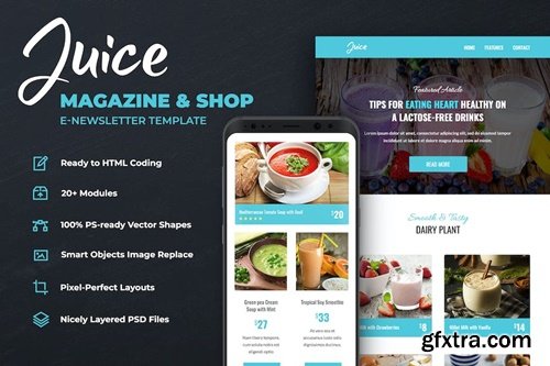 Juice – Magazine & Shop Email Template ZF22VG2