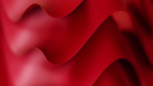 Videohive - Red 3d Waves - 43412134